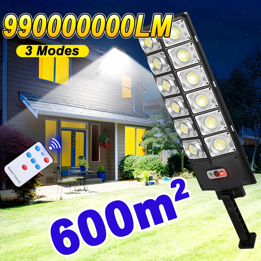 990000000LM Solar Lights 720 LED Ultra Bright External Solar Lamp 3 Modes Motion Sensor - Solar Light