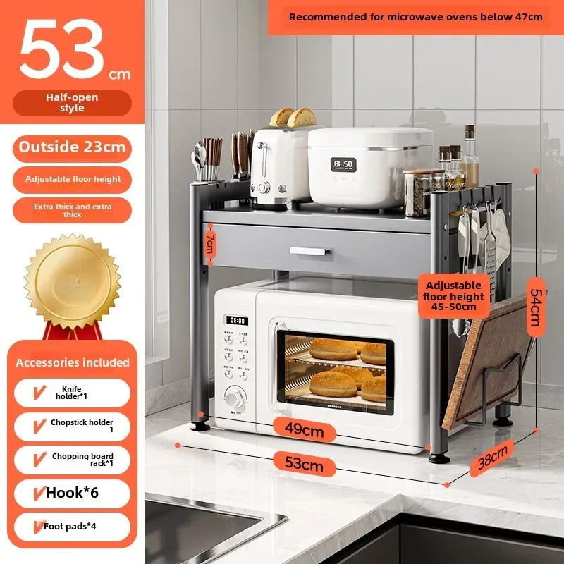 Kitchen Storage Rack Microwave Storage Rack Multi-functional Oven Rice Cooker - Storage Shelf - view 8