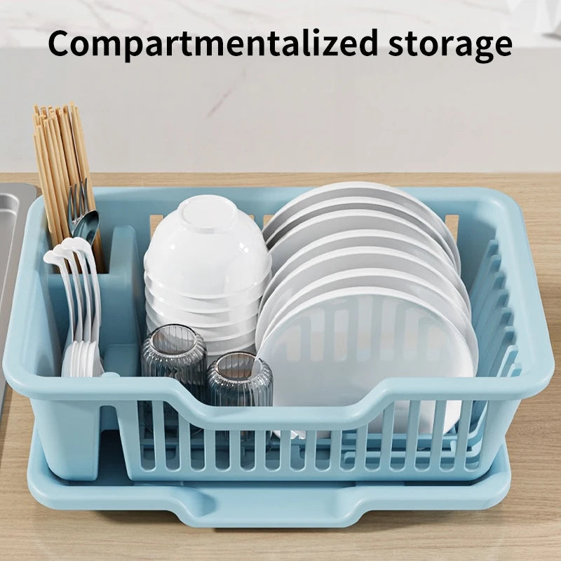 New Pull basket Kitchen cabinet 2-layer drawer Bowl Plastic Drain Basket Space Bowl Rack - Cabinet Organizer - view 3