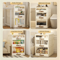 Household Plastic Drawer Organizer Foldable Stackable Cabinet Storage With Handle Pull - Cabinet Organizer