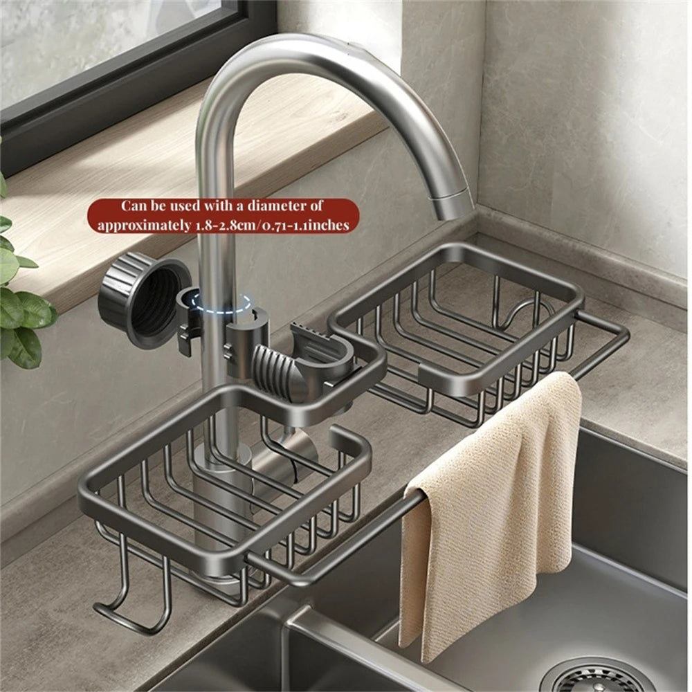 Kitchen Supplies Storage Rack Non Perforated Dishwashing Supplies Sponge Bidirectional - Storage Shelf - view 2