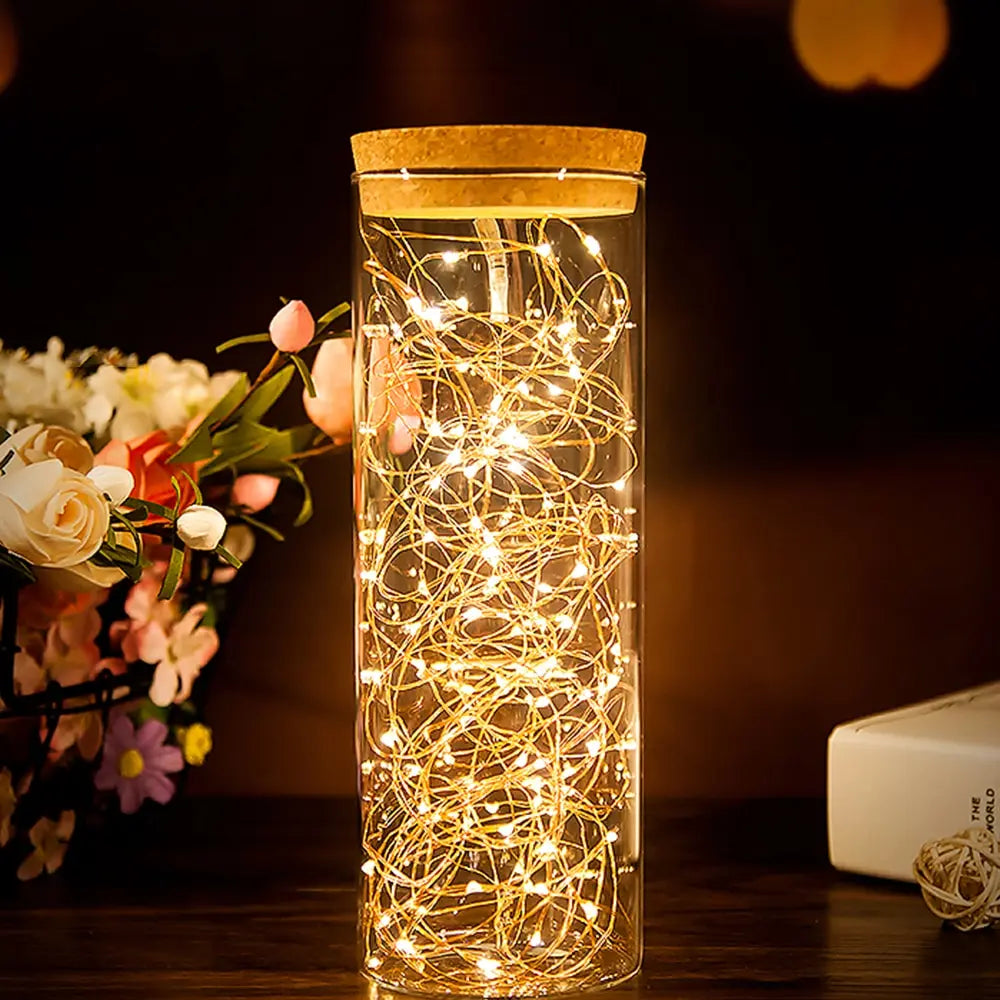 2m 3m 5m 10m Copper Wire LED Fairy String Lights Battery Powered Garland For - Home Improvement - view 6