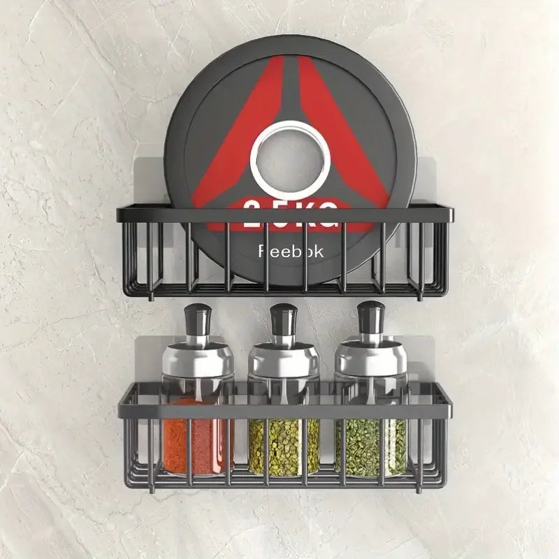 Punch-free Kitchen Sink Storage Rack Wall-mounted Spice Rack Multi-purpose Sponge - Storage Shelf - view 6