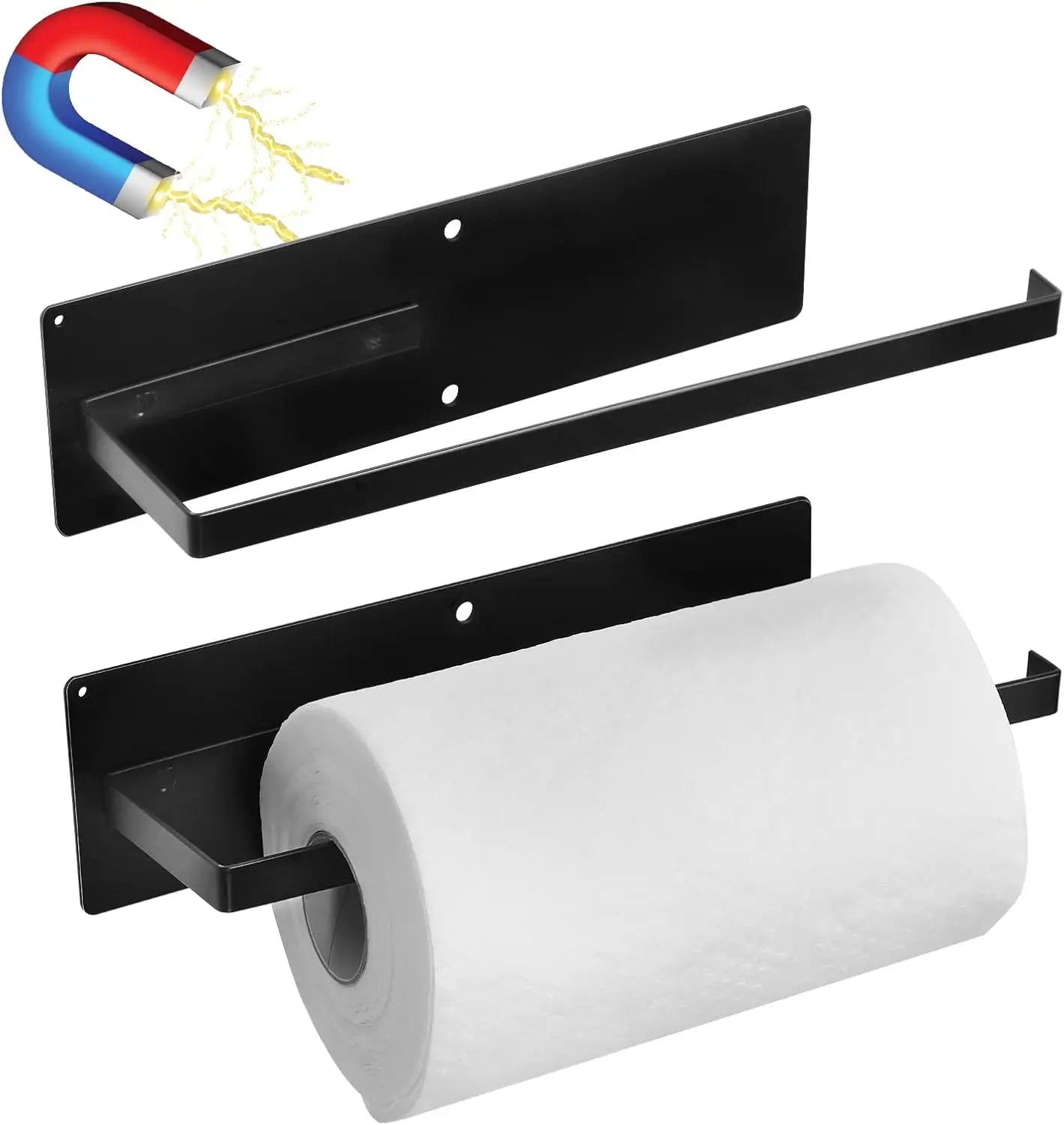 2-piece set of magnetic tissue holder, magnetic and drilled tissue holder wall - Organizer - view 6