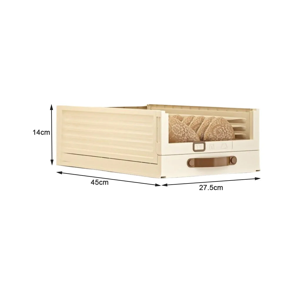 Household Plastic Drawer Organizer Foldable Stackable Cabinet Storage With Handle Pull - Cabinet Organizer - view 8
