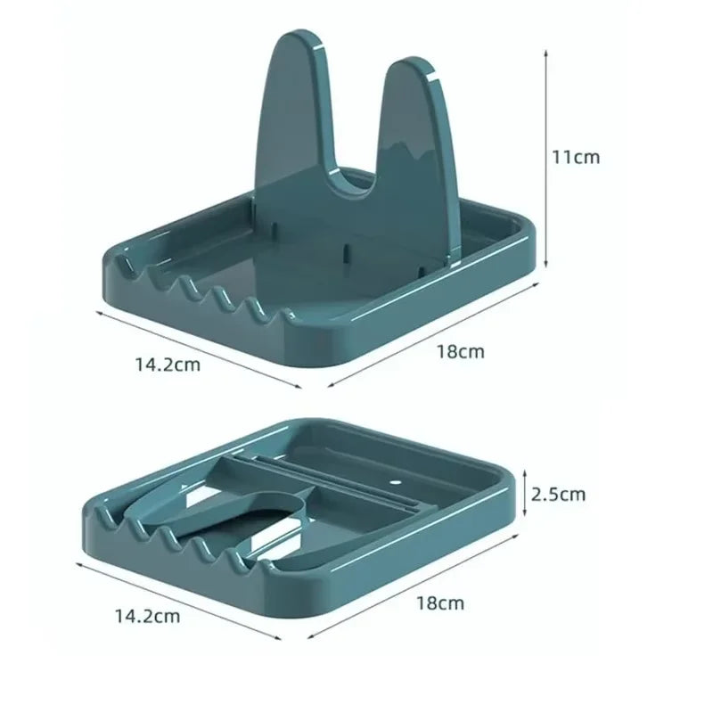 Foldable Pot Lid Rack Plastic Spoon Holder Stand Kitchen Organizer for Fork Spatula Rack - Cabinet Organizer - view 6