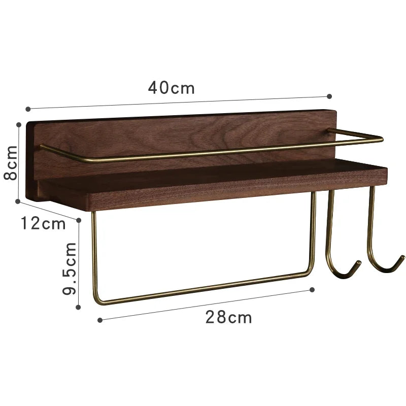 Kitchen Spice Bottle Storage Wooden Rack Multifunctional Wall Hanging Rack Kitchen - Storage Shelf - view 6