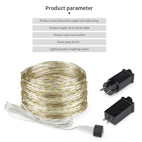 110V 220V LED Light Strip 100M Copper Wire Fairy LED String Light Waterproof Ribbon - LED Strip Light - view 2
