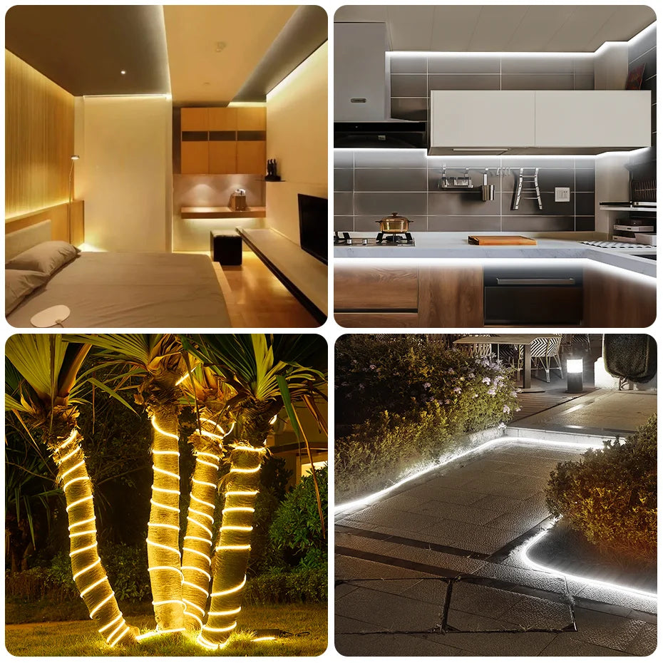 1m-50m Super Bright Led Strip Light 220V 120LEDs/m Adhesive Flexible Tape IP67 - Kitchen Faucet - view 6