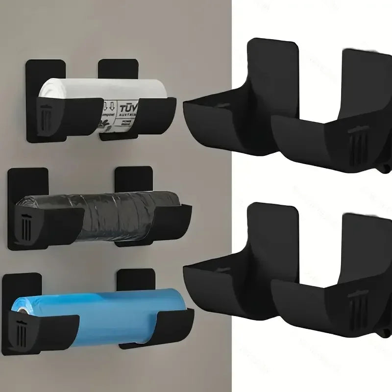 4-pack Punch-free Storage Rack Kitchen Plastic Wrap Garbage Bag Cabinet Storage Rack - Cabinet Organizer - view 5
