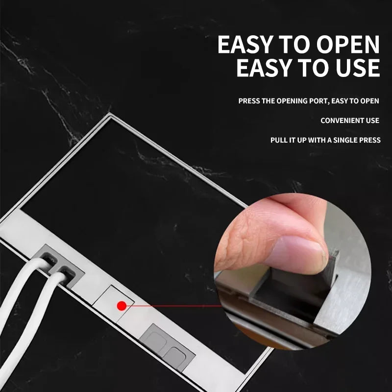 Hidden Inlaid Floor Socket: Ultra-thin Embedded Design Accommodating Multiple USB and - Home Improvement - view 4