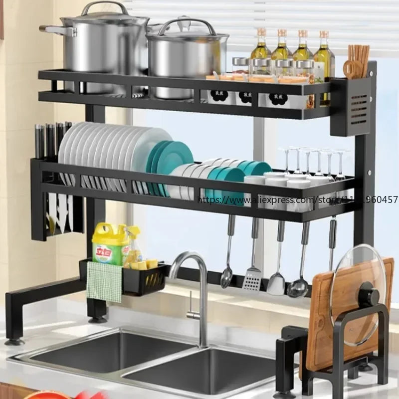 Kitchen Sink Countertop Dish Storage Rack Multi-functional Dishwashing Storage Dish - Dish Drying Rack