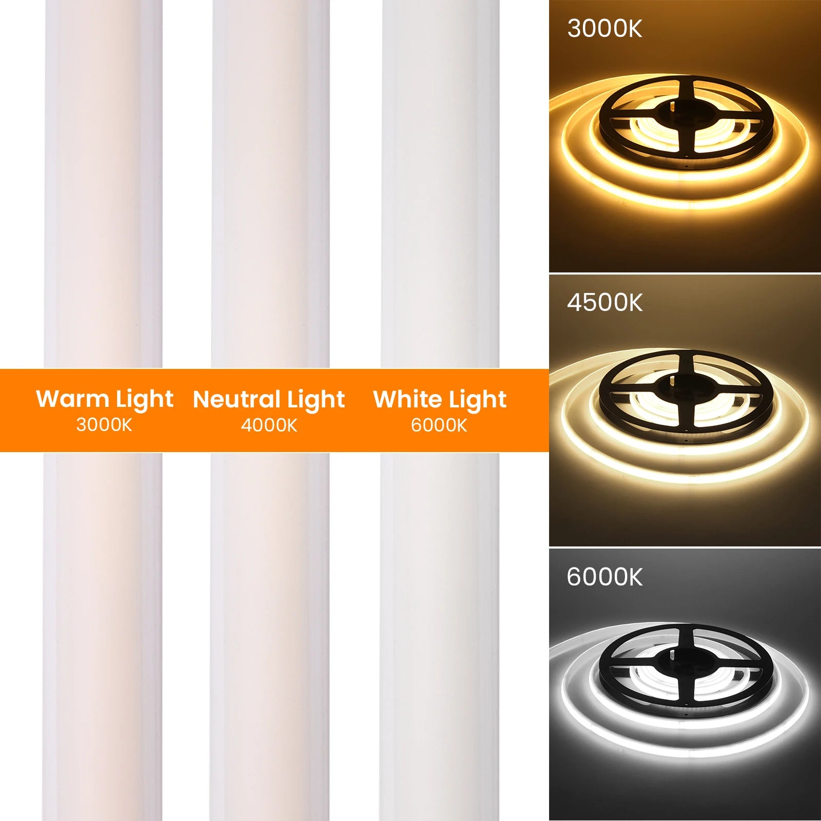 220V Adhesive COB LED Strip Light Built-in IC 240LEDs/M Flexible Ribbon IP65 - LED Strip Light - view 4