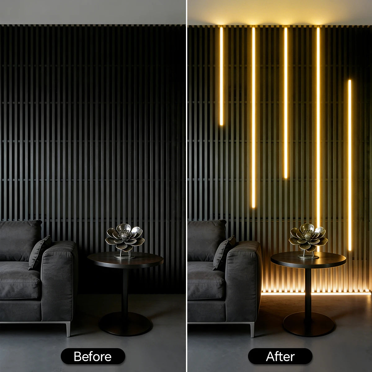 2 Switches, Penetrable Wood Hand Scan, Touch Sensor Dimmable COB LED Strip Light - LED Strip Light - view 6