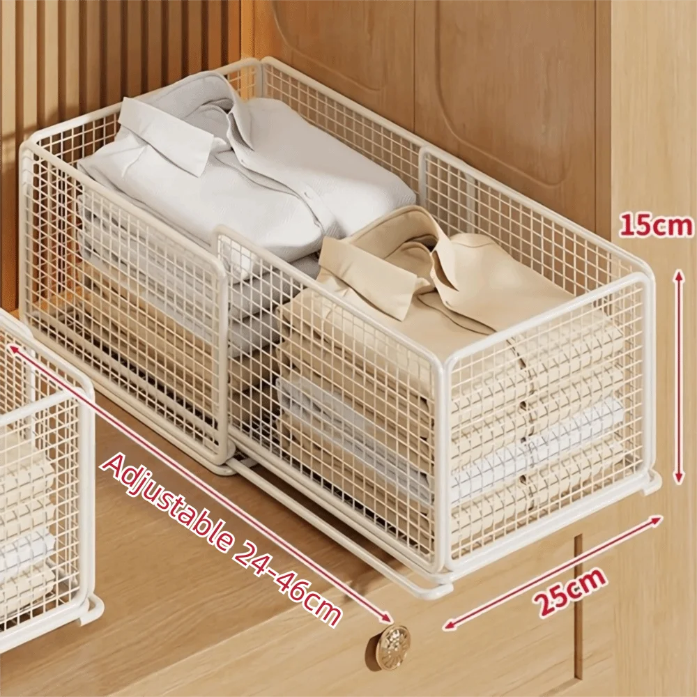 Layered Design Wardrobe Storage Rack Expandable Partitions Stackable Storage Rack - Storage Shelf - view 8