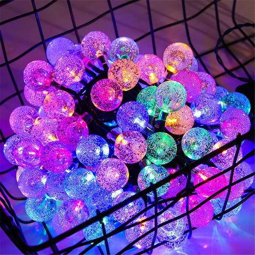 20/50/100 Led Solar String Lights Outdoor Crystal Globe Lights with 8 Modes Waterproof - Solar Light - view 2
