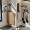 1pc Kitchen rotary hook wall mounted pot shovel storage rack, spoon shovel rack, kitchen - Storage Shelf