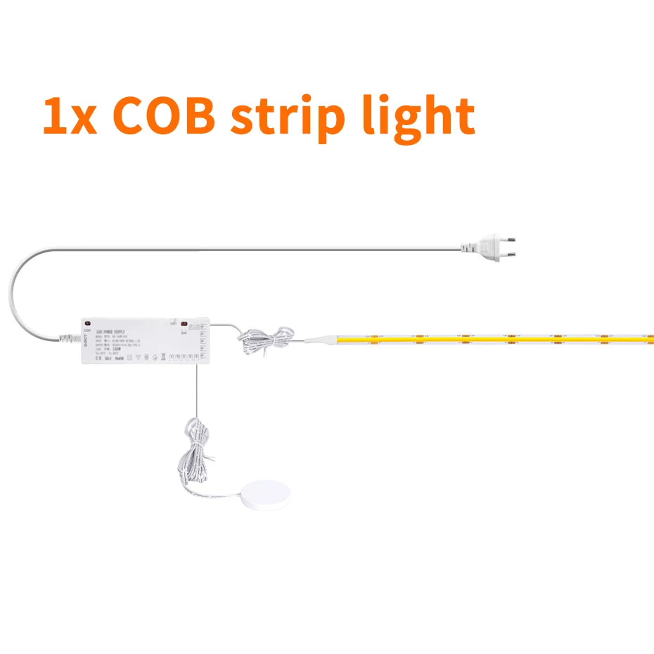 12V COB LED Strip Light 320LEDs/m Dimmable with Penetrable Wood Touch & Motion Sensor - LED Strip Light - view 7