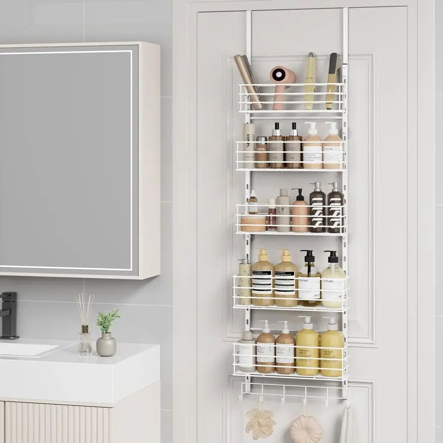 Over The Door Organizer Door Organizer Hanging with 5 Adjustable Metal Large Capacity - Cabinet Organizer - view 7