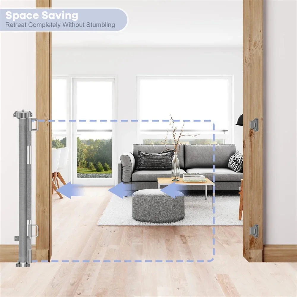 Retractable Baby Gate, 34in Extra Tall Baby Safety Gate, 71" Wide Baby Gate Dog - Safety Gate - view 6