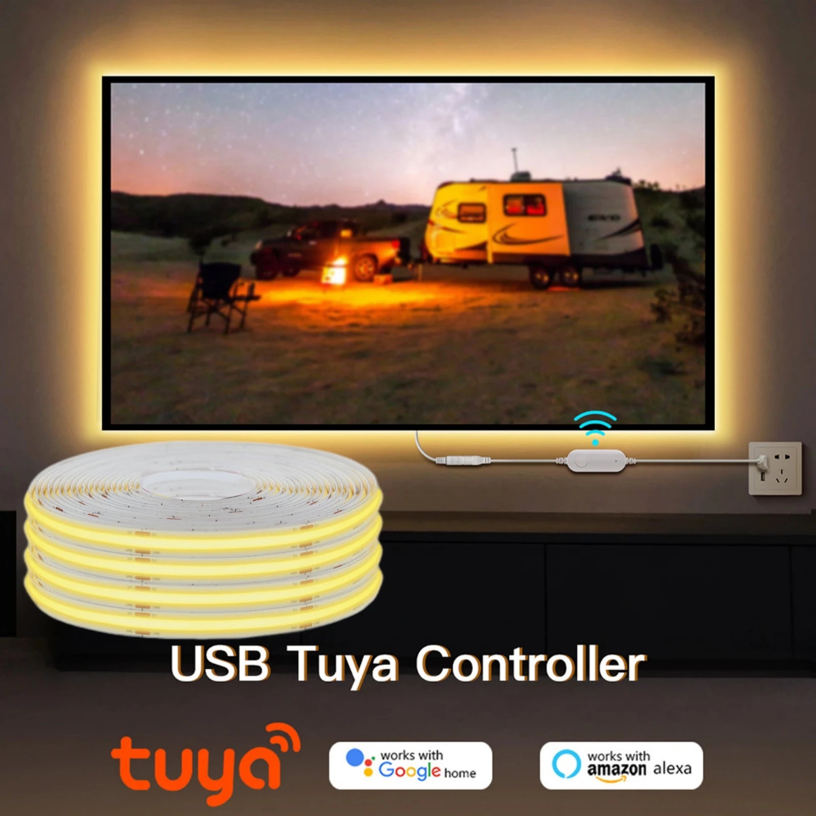 Tuya WiFi COB LED Strip Tuya Smart Life APP Control Dimmable LED Strip Light - LED Strip Light - view 4