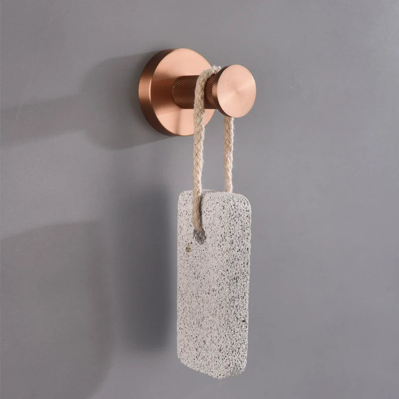 Brushed Rose Gold Accessories Set Toilet Brush Holder Toilet Paper Holder Towel Bar Rail - Organizer - view 4