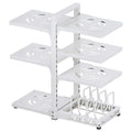 Multi-Tier Kitchen Storage Rack Pot Pan Organizer with Adjustable Shelves - Cabinet Organizer