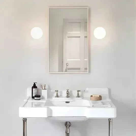 Modern White Wall Lamp Ball Glass Wall Sconce for Home Bathroom Mirror Living Room - Wall Light - view 3