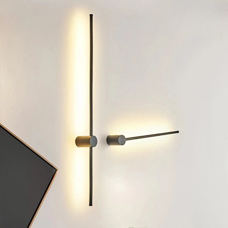 Nordic Art Design Minimalist Long Line Wall Lamps Modern Simple Living Room Home - Wall Light - view 6