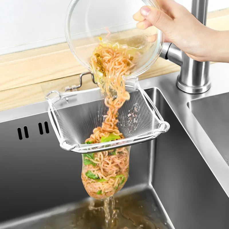 Sink Filter Mesh Bag Stand Waste Garbage Net Shelf Sink Corner Mesh Strainer - Storage Shelf - view 5
