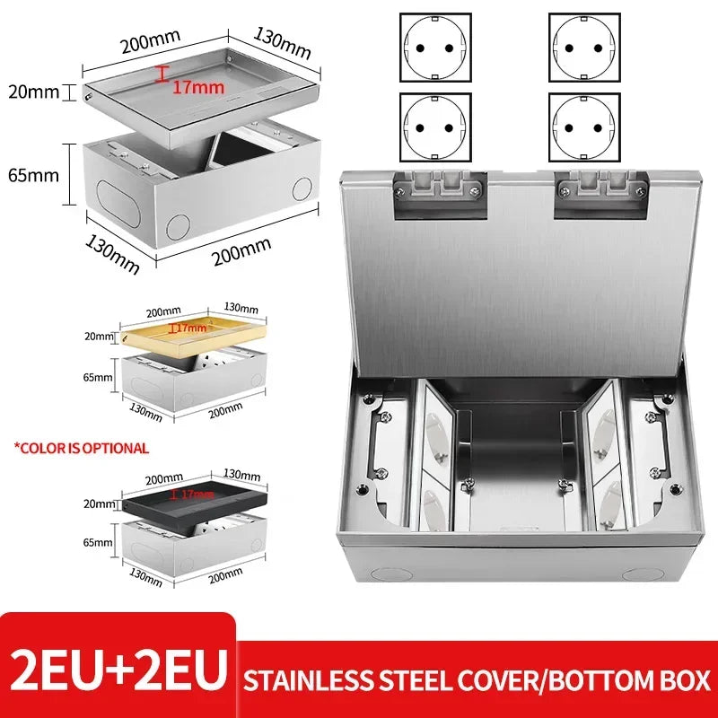 Hidden Inlaid Floor Socket: Ultra-thin Embedded Design Accommodating Multiple USB and - Home Improvement - view 7