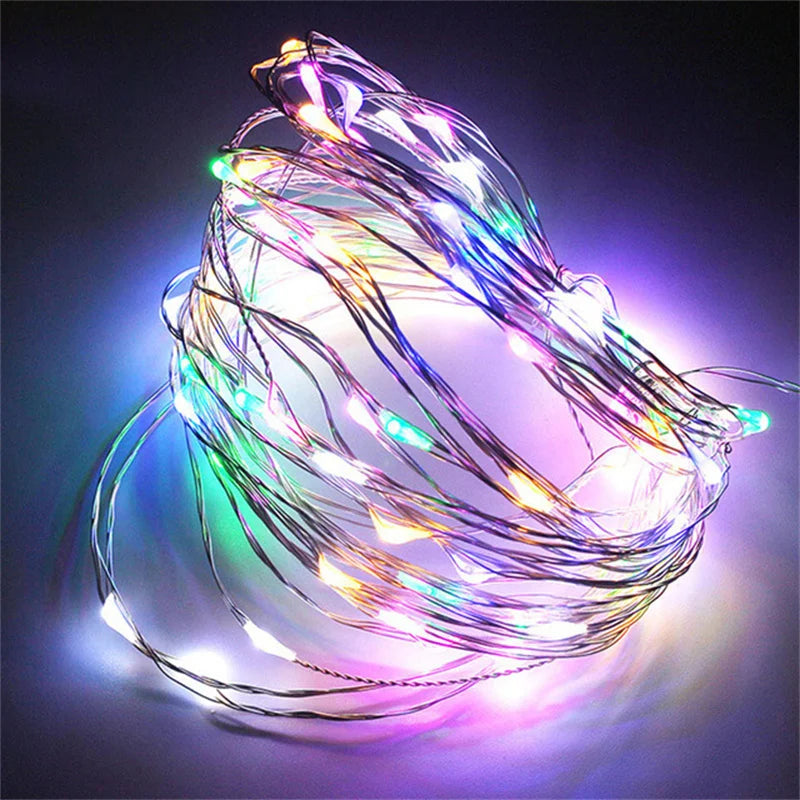 USB LED String Lights Copper Wire Fairy Warm White Garland Home Christmas Wedding Holiday - Home Improvement - view 6