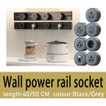 Rail Track Socket UK EU US Standard Round Romovable Adapter Socket Home Kitchen Meeting - Storage Shelf