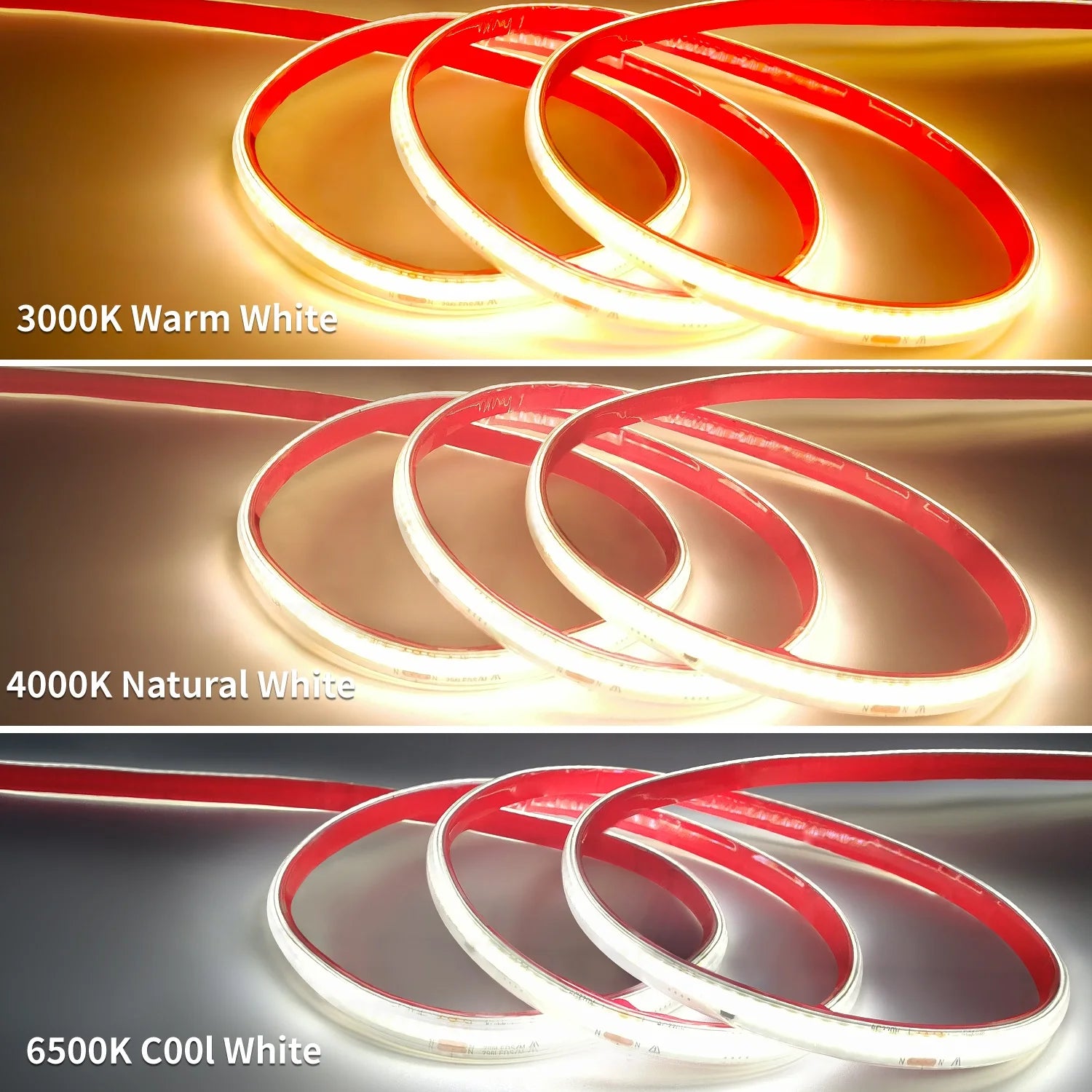 220V COB LED Strip Light 296 LEDs/m High Brightness Waterproof Flexible LED Tape Ribbon - Kitchen Faucet - view 4