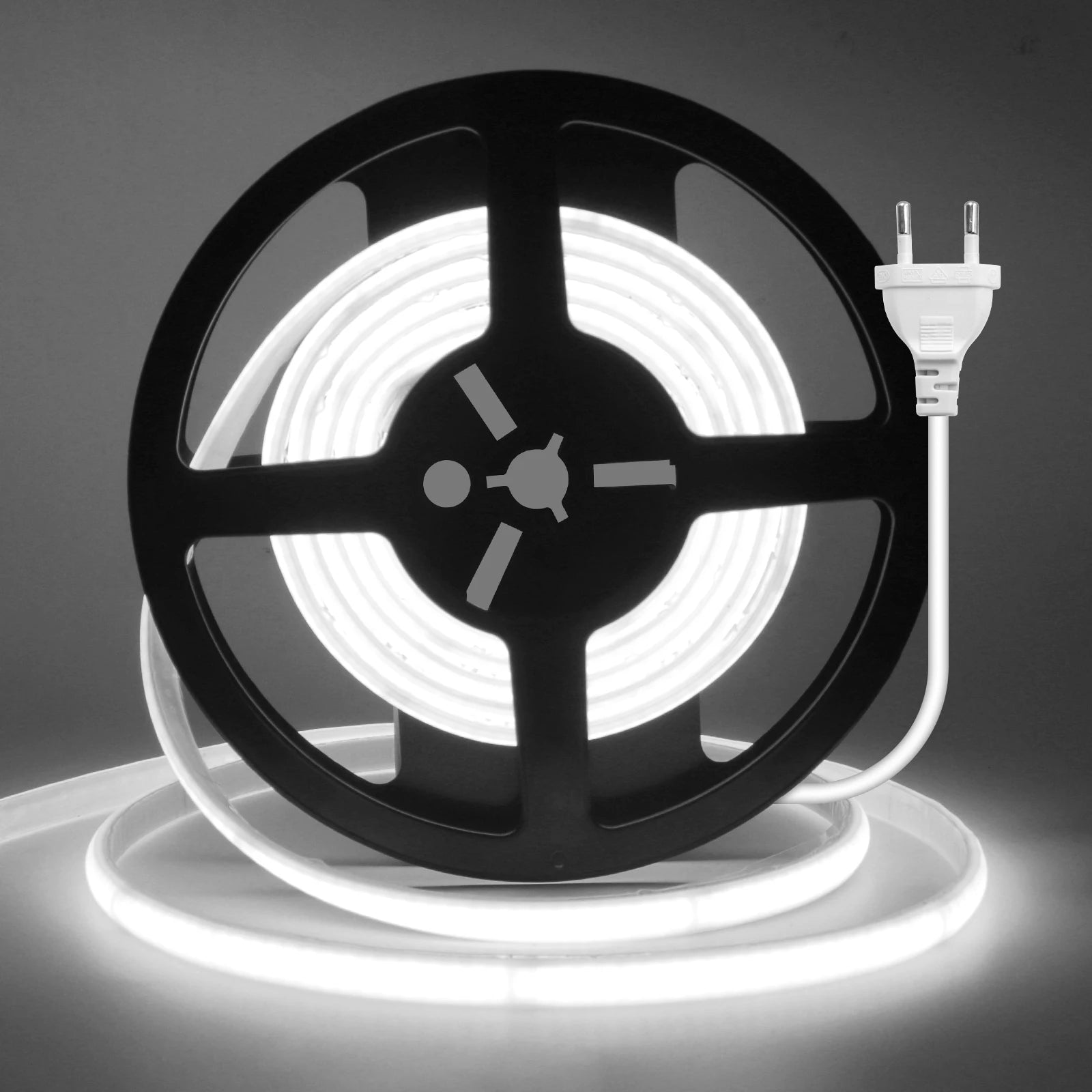 220V Led Ribbon COB Neon Strip Light with EU Plug 240LEDs/m Built-in IC Adhesive - LED Strip Light