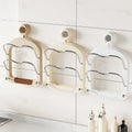 Kitchen Organizer Rack Wall Hanging Pot Cover Rack Multilayer Pot Lid Metal - Cabinet Organizer