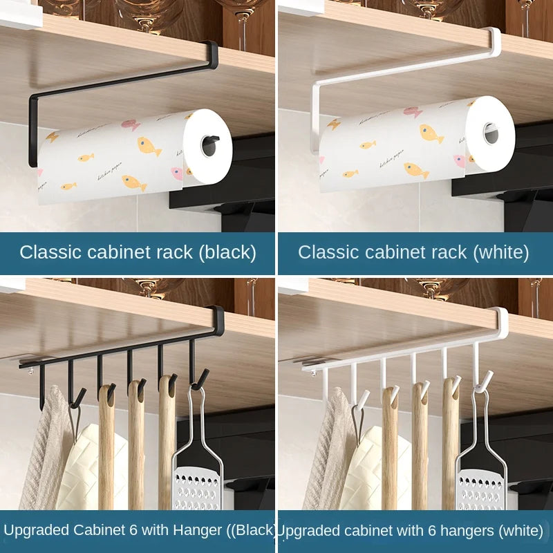 1Pc Black Kitchen Hanger Hook With No Marks Or Nails For Storing Pots Shovels - Organizer - view 6