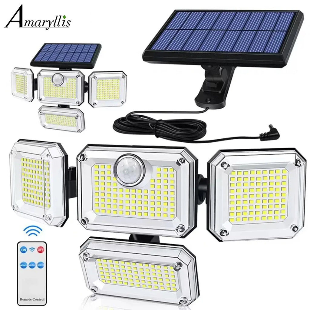 20w Solar Light 122/333led IP65 Waterproof Outdoor Indoor Solar Garden Lamp With - Solar Light