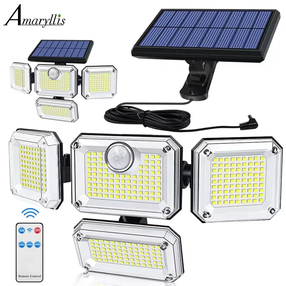 20w Solar Light 122/333led IP65 Waterproof Outdoor Indoor Solar Garden Lamp With - Solar Light