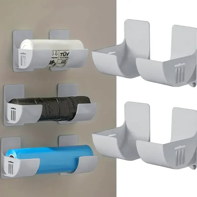 4-pack Punch-free Storage Rack Kitchen Plastic Wrap Garbage Bag Cabinet Storage Rack - Cabinet Organizer - view 7