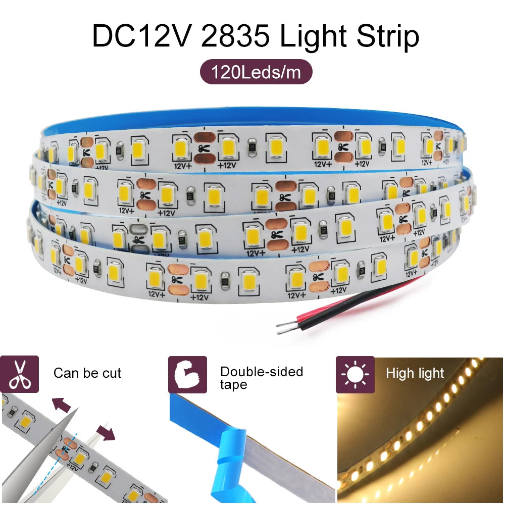 12V 24V 5m 10m 20m 50m 100m LED Strip Light 2835 120 LEDs Flexible - LED Strip Light - view 4