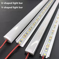 1-30 PCS LED rigid strip DC12V 50CM 20 inch SMD5730 36LEDs U/V-shaped flat LED - Home Improvement