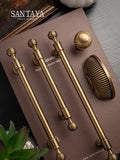 Santaya Brushed Antique Brass Handles Luxury Kitchen Cabinet Pull Wardrobe Dresser - Cabinet Organizer