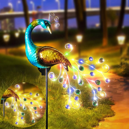 1 PC Peacock Animal-Shaped Solar Garden Lamp Outdoor Decorative Lighting Automatic - Solar Light