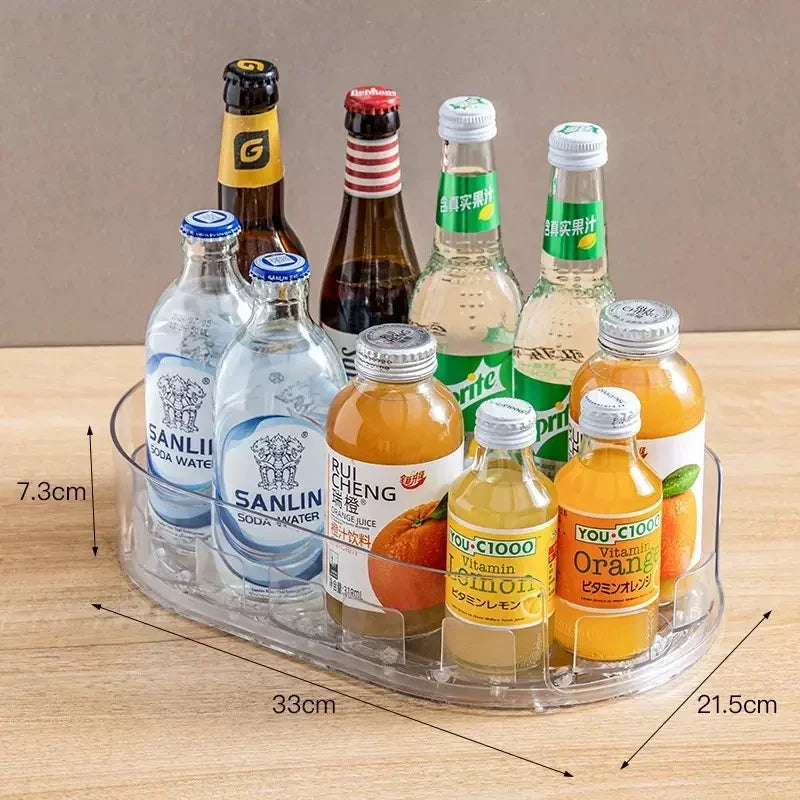 360 ° Rotating Tray Lazy Susan Fridge Organizer Turntable Storage Tray Clear Food Storage - Cabinet Organizer - view 8