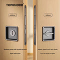 Black Invisible Pocket Sliding Door Lock with Side Handle for Balcony Kitchen Bathroom - Home Improvement