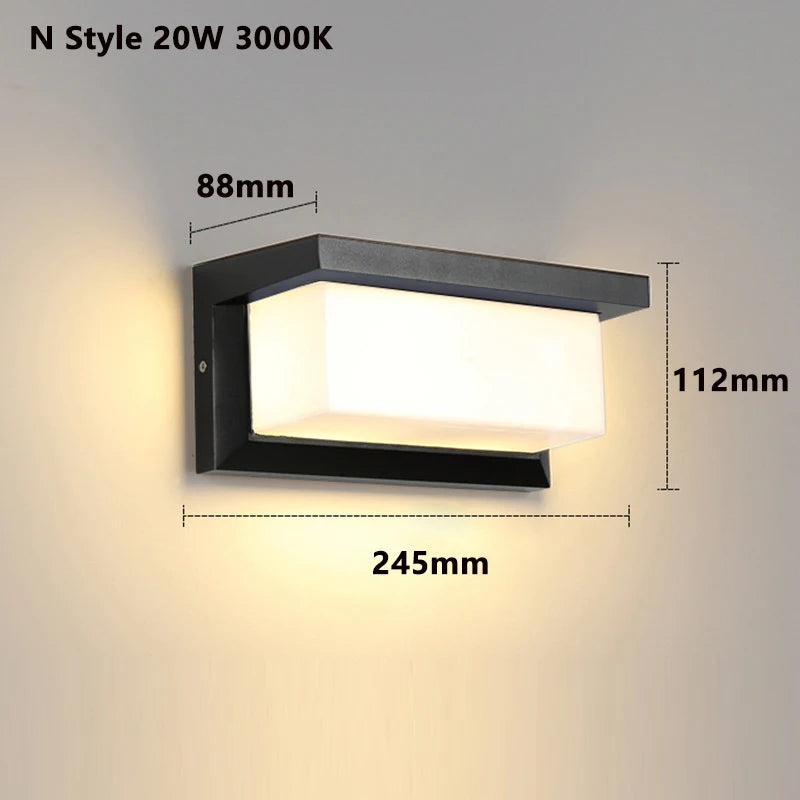 Led Outdoor Wall Light Waterproof IP65 Motion Sensor Outdoor Lighting Porch Lights - Wall Light - view 3