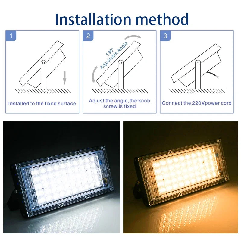 LED Flood Light 220V 110V FloodLight 50W LED Street Lamp Waterproof Landscape Lighting - LED Flood Light - view 4