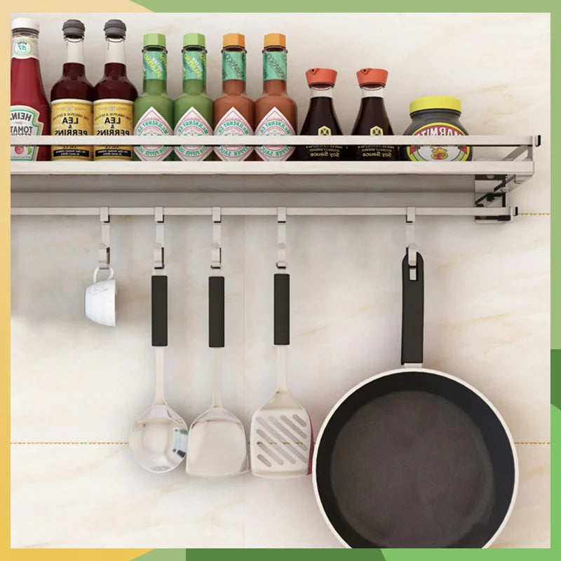 Bonderis Kichen Organizer Spices Brushed Stainless Steel Bathroom Shelf Storage Rack - Cabinet Organizer - view 5