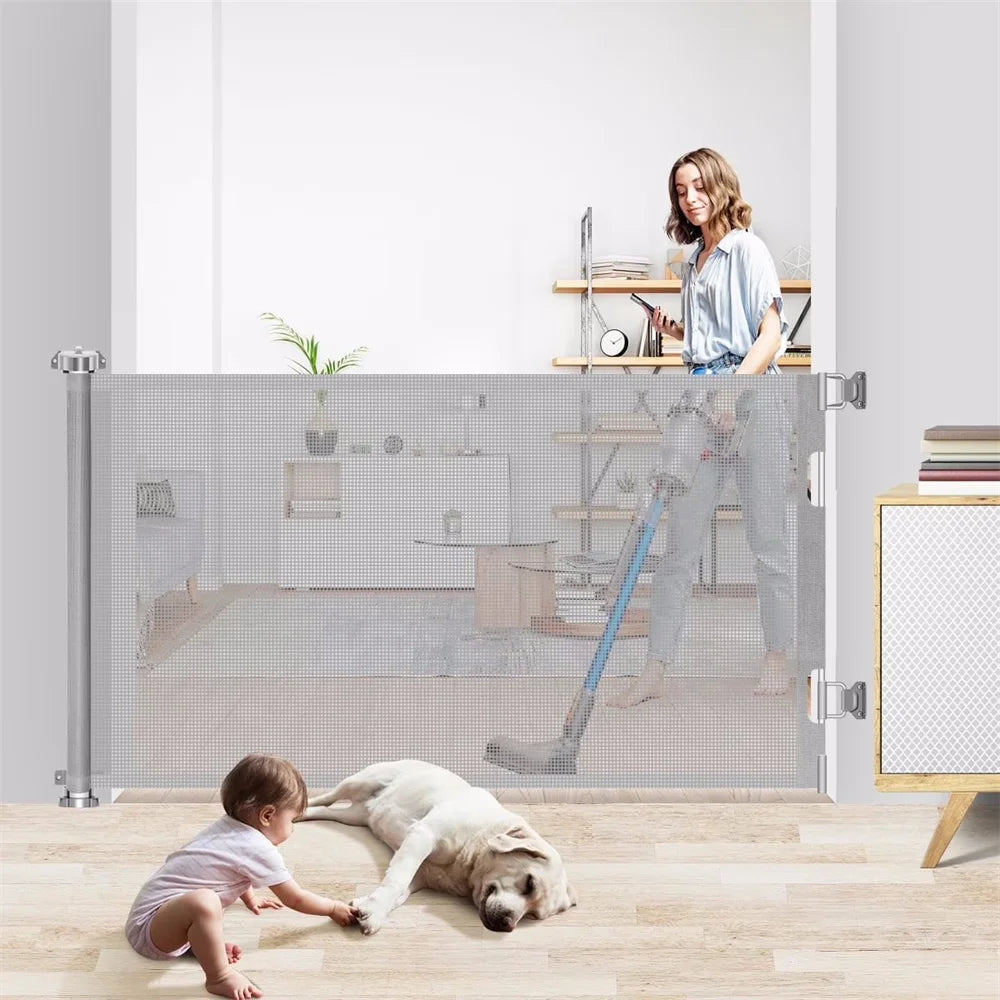 Retractable Baby Gate, 34in Extra Tall Baby Safety Gate, 71" Wide Baby Gate Dog - Safety Gate - view 2